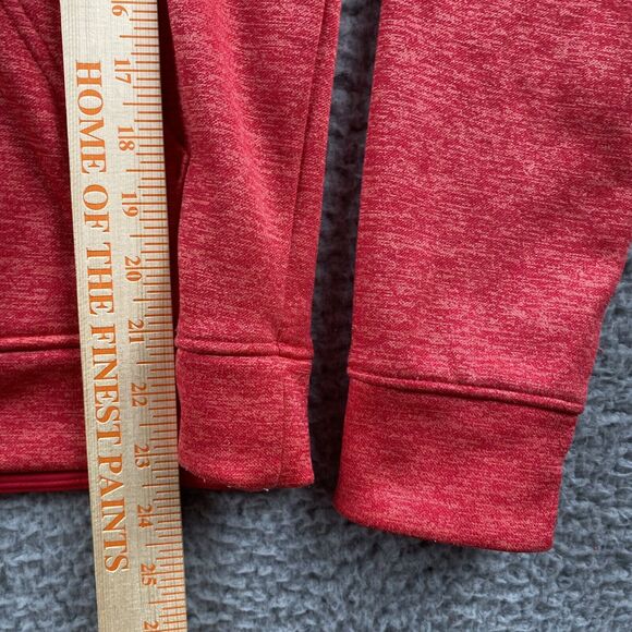 Adidas Hoodie Sweatshirt Womens Medium 12 14 Red Pullover Hooded Athletic EUC - Picture 6 of 12
